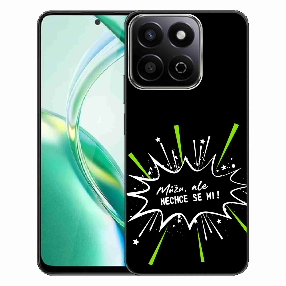 Gélový kryt mmCase na Honor 200 Smart 5G - vtipný text 11 čierne pozadie