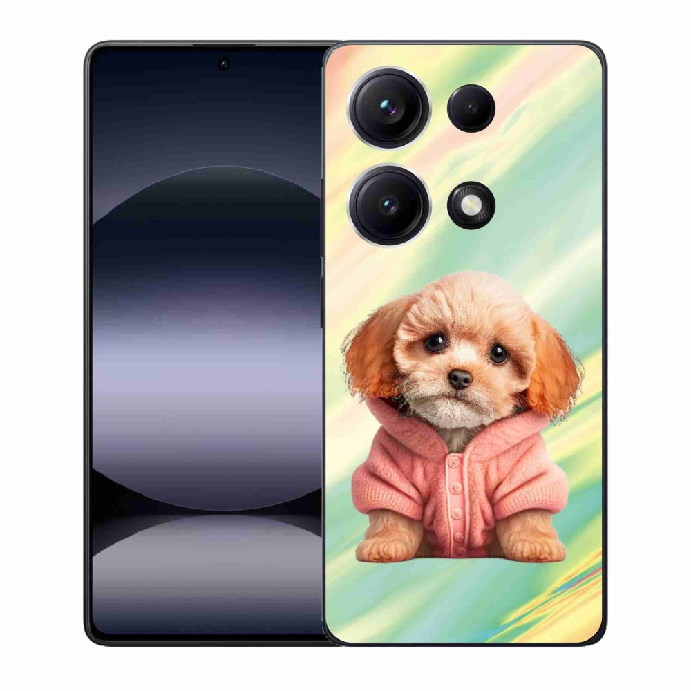 Gélový kryt mmCase na Xiaomi Redmi Note 14S - šteňa vo svetri