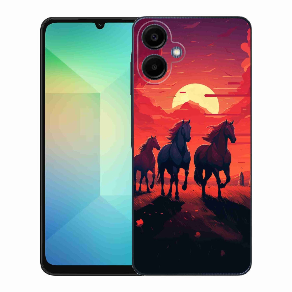 Gélový kryt mmCase na Samsung Galaxy A06 4G - kone a západ slnka