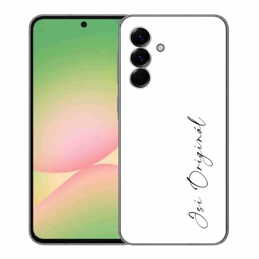 Gélový kryt mmCase na Samsung Galaxy A56 5G - si originál biele pozadie