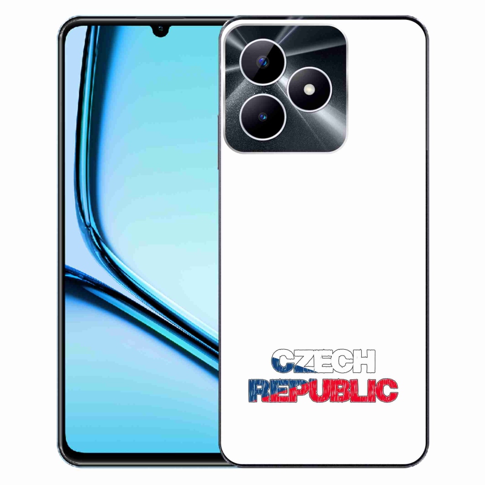 Gélový kryt mmCase na Realme Note 50 - Czech Republic biele pozadie