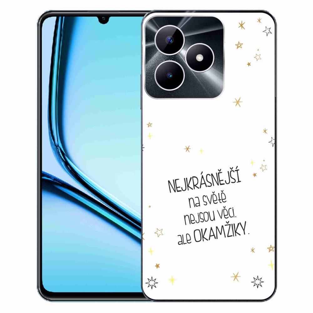 Gélový kryt mmCase na Realme Note 50 - citát 4 biele pozadie