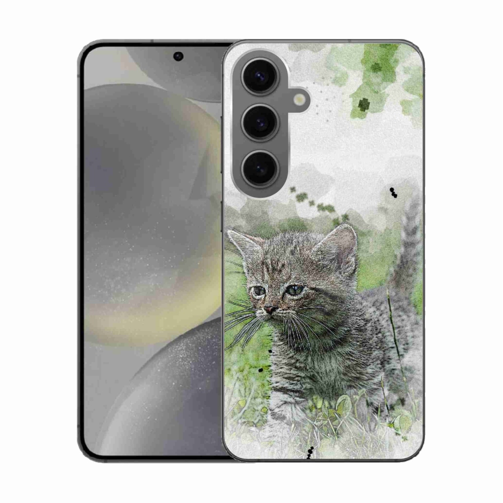 Gélový kryt mmCase na Samsung Galaxy S24 - roztomilé mačiatko 1