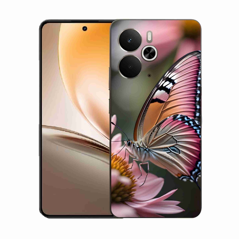 Gélový kryt mmCase na Realme 14 5G - farebný motýľ