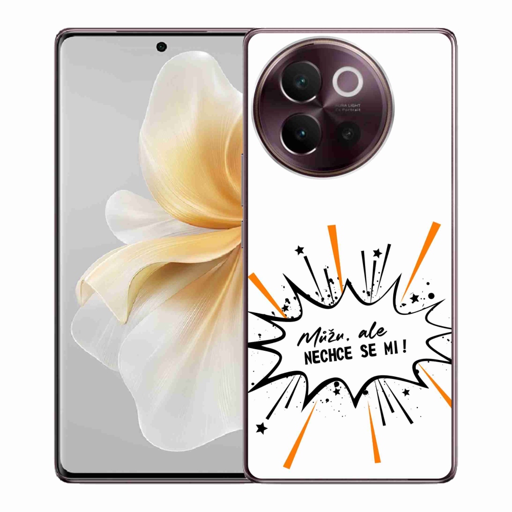 Gélový kryt mmCase na Vivo V40 Lite 5G - vtipný text 11 biele pozadie