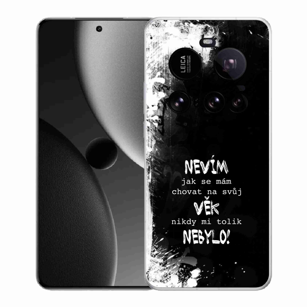 Gélový kryt mmCase na Xiaomi 15 Ultra - vtipný text 14 čierne pozadie