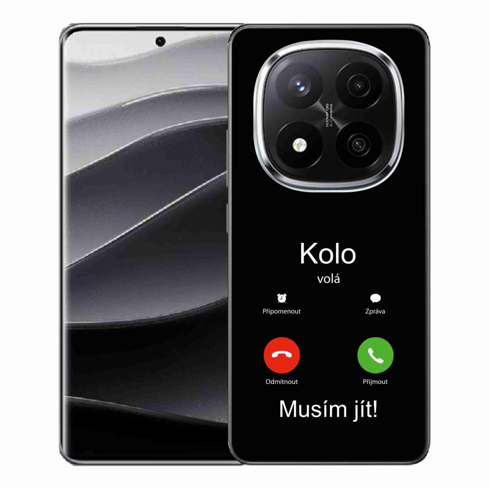 Gélový kryt mmCase na Xiaomi Redmi Note 14 Pro+ 5G - kolo volá čierne pozadie