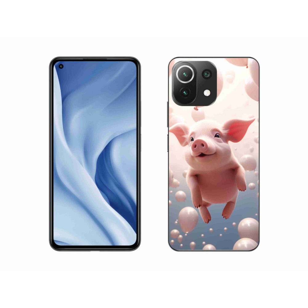 Gélový kryt mmCase na Xiaomi 11 Lite 5G NE - prasiatko s balónikmi