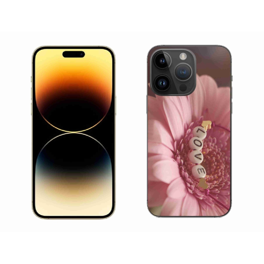 Gélový kryt mmCase na iPhone 14 Pro Max - prívesok love