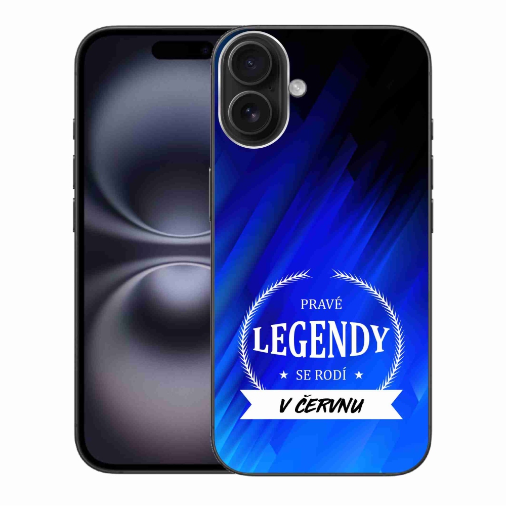 Gélový kryt mmCase na iPhone 16 Plus - legendy v júni modré pozadí