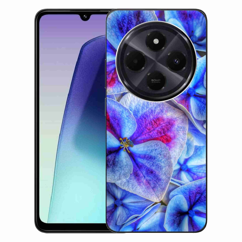 Gélový kryt mmCase na Xiaomi Redmi 14C/Poco C75 - modré kvety 1
