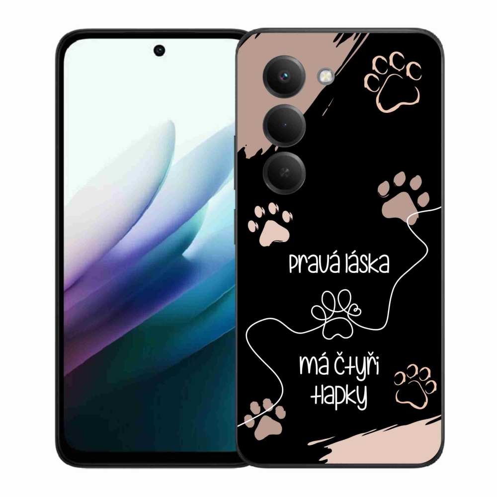 Gélový kryt mmCase na Xiaomi Redmi 15 4G/5G (171mm) - psí motív 1 čierne pozadie