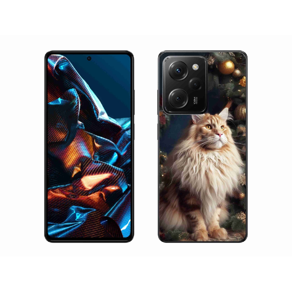 Gélový kryt mmCase na Xiaomi Poco X5 Pro 5G - mačka pri stromčeku