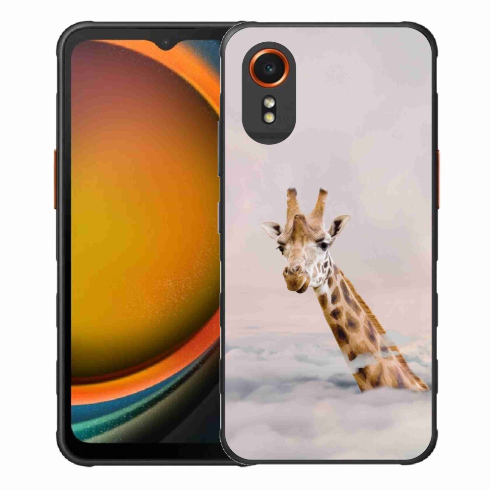 Gélový kryt mmCase na Samsung Galaxy Xcover 7 - žirafa v oblakoch