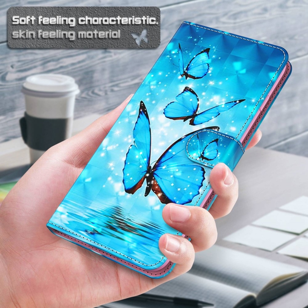 Print knižkové púzdro na Samsung Galaxy S23 FE - modrí motýle