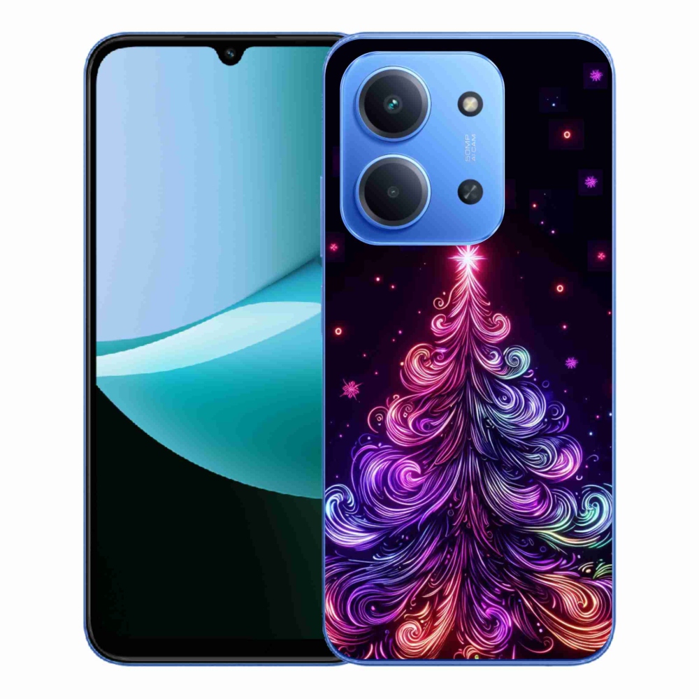Gélový kryt mmCase na Xiaomi Redmi 15C 4G/5G (173mm) - neónový vianočný stromček 1