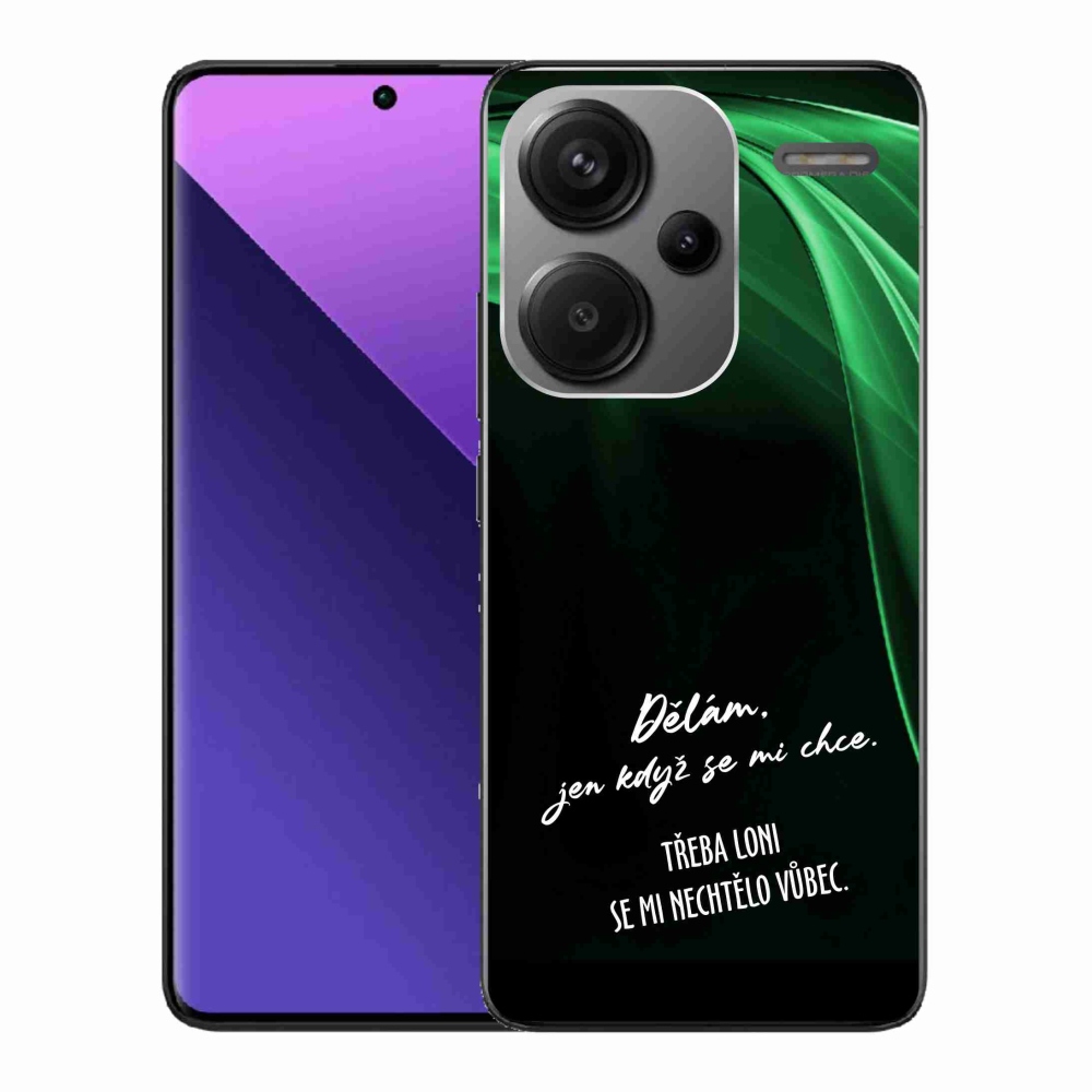 Gélový kryt mmCase na Xiaomi Redmi Note 13 Pro+ 5G - vtipný text 12 čierne pozadie