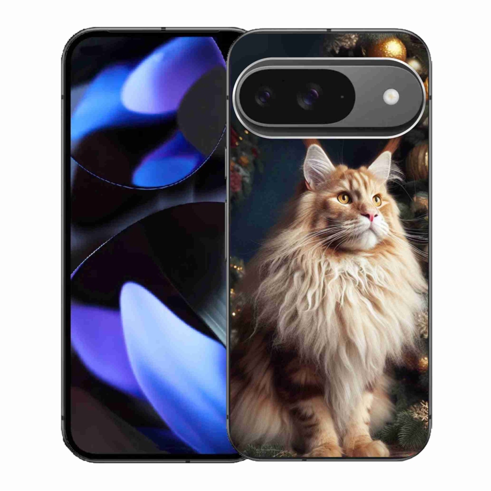 Gélový kryt mmCase na Google Pixel 9/9 Pro - mačka pri stromčeku