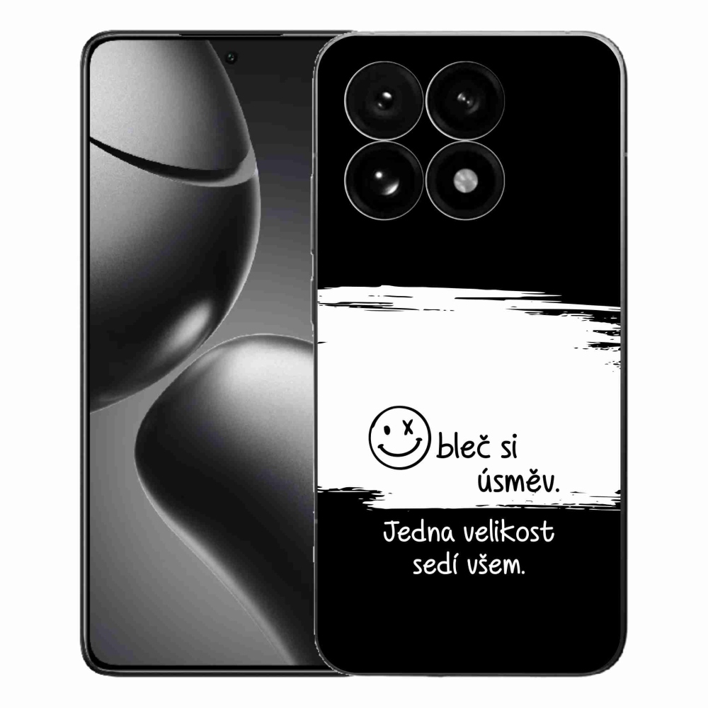 Gélový kryt mmCase na Xiaomi 15T - vtipný text 8 bieločierne pozadie