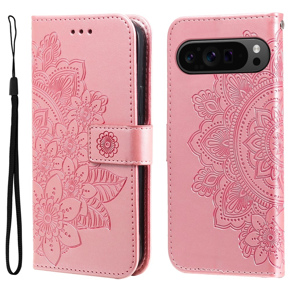 Mandala knižkové puzdro na Google Pixel 10 Pro XL/Pixel 9 Pro XL - ružové
