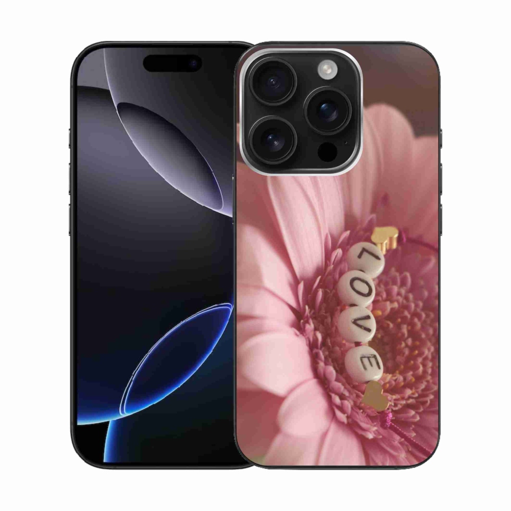 Gélový kryt mmCase na iPhone 16 Pro - prívesok love