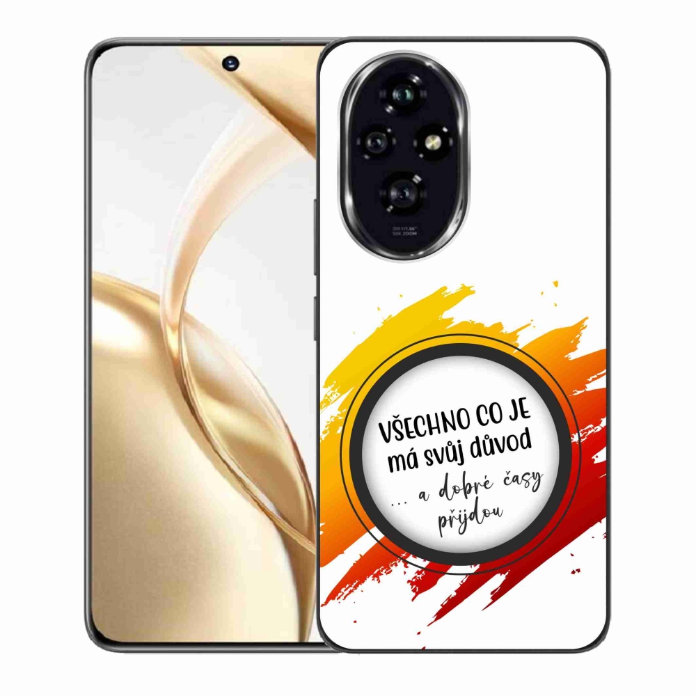 Gélový kryt mmCase na Honor 200 5G - citát 3 biele pozadie