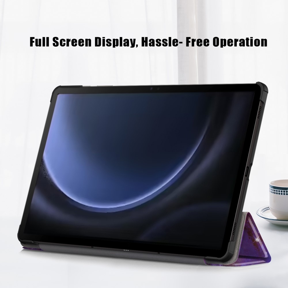 Print chytré zatváracie púzdro na Samsung Galaxy Tab S9 FE+ - vesmír