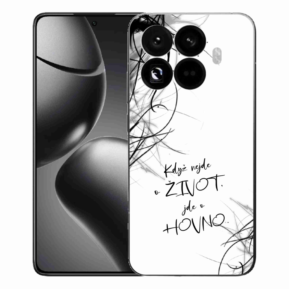Gélový kryt mmCase na Xiaomi 15T Pro - vtipný text 16 biele pozadie