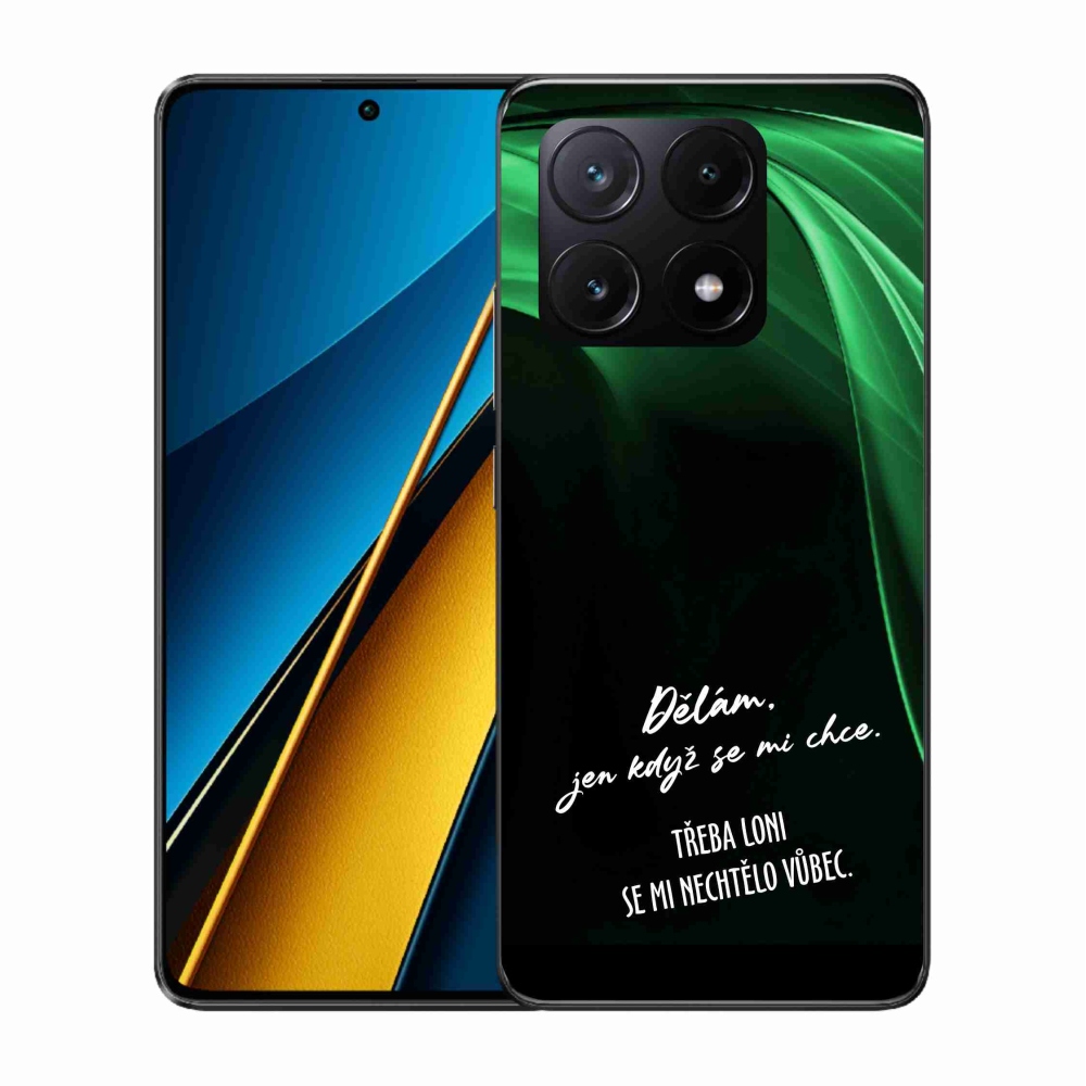 Gélový kryt mmCase na Xiaomi Poco X6 Pro 5G - vtipný text 12 čierne pozadie