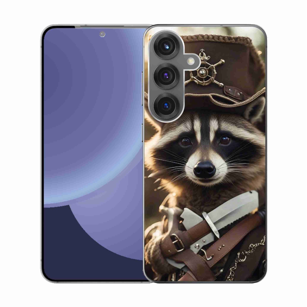 Gélový kryt mmCase na Samsung Galaxy S25 - mýval v uniforme