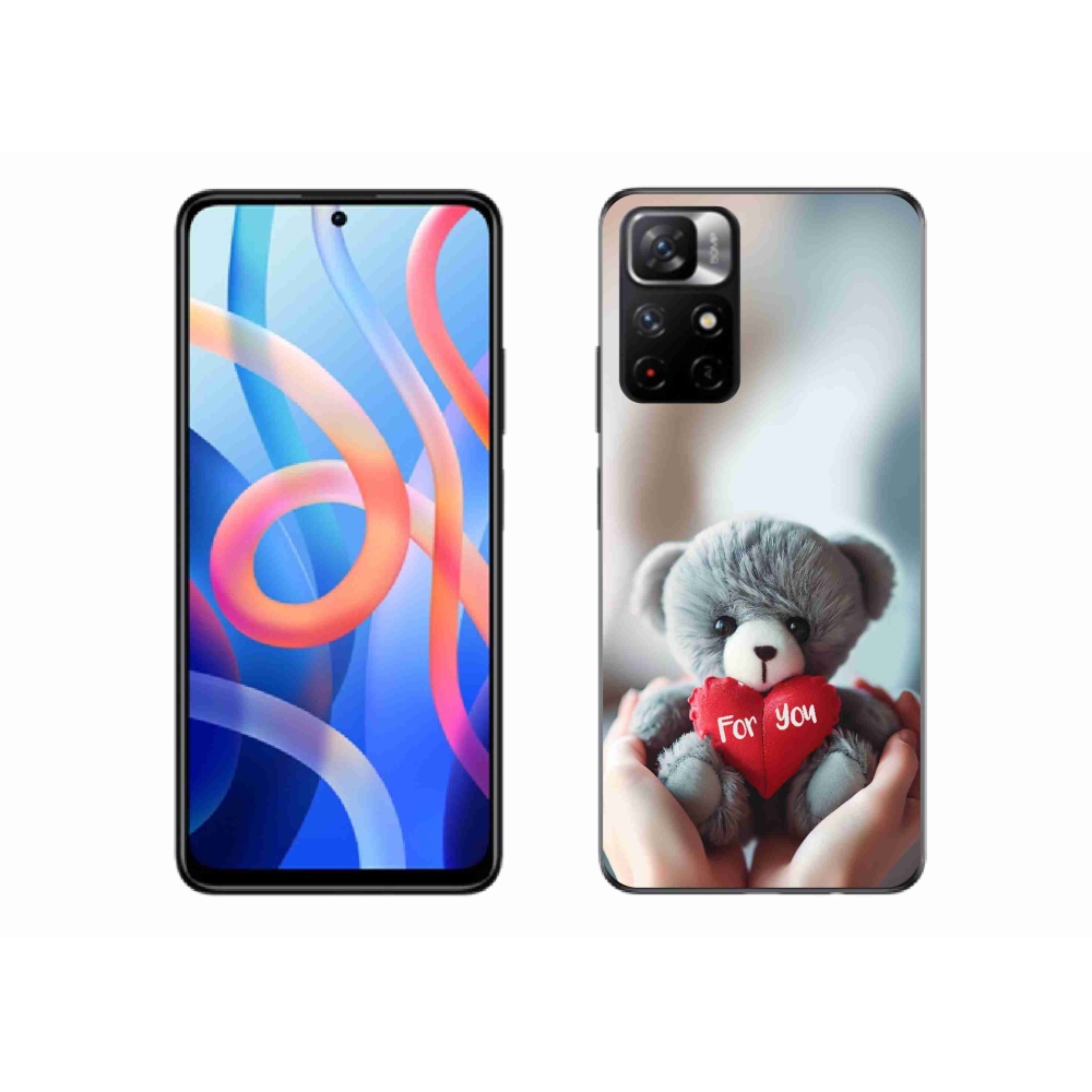 Gélový kryt mmCase na Xiaomi Redmi Note 11S 5G - medvedík Pro zamilovaných