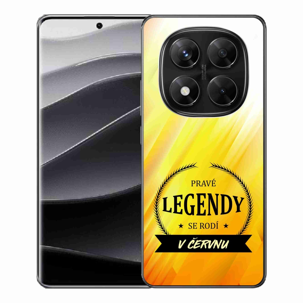 Gélový kryt mmCase na Xiaomi Redmi Note 14 Pro 5G/Poco X7 5G - legendy v júni žlté pozadie