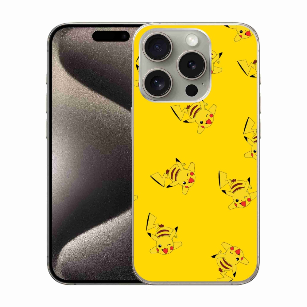 Gélový kryt mmCase na iPhone 15 Pro - pikachu