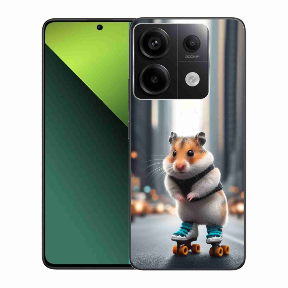 Gélový kryt mmCase na Xiaomi Redmi Note 13 Pro 5G/Poco X6 5G - škrečok na korčuliach