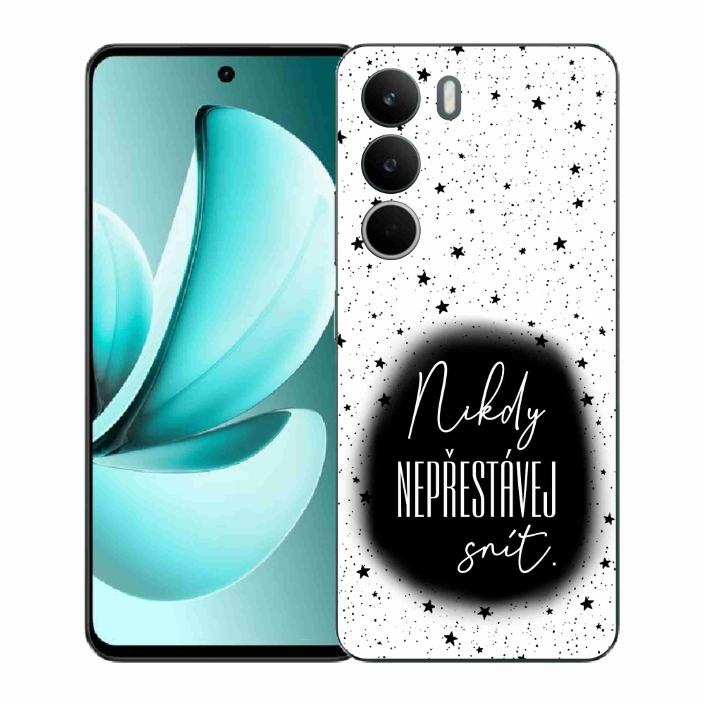 Gélový kryt mmCase na Realme C71 - citát 1 čiernobiele pozadie