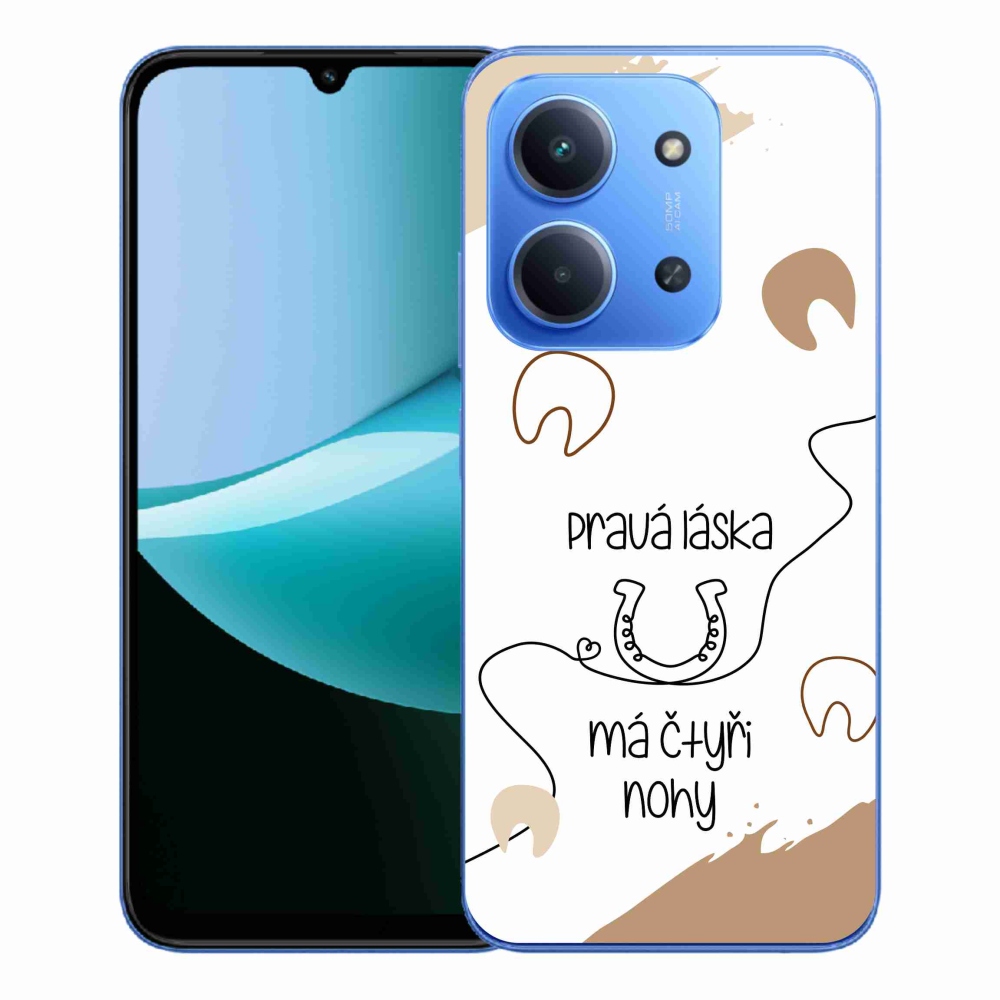 Gélový kryt mmCase na Xiaomi Redmi 15C 4G/5G (173mm) - konský motív biele pozadie