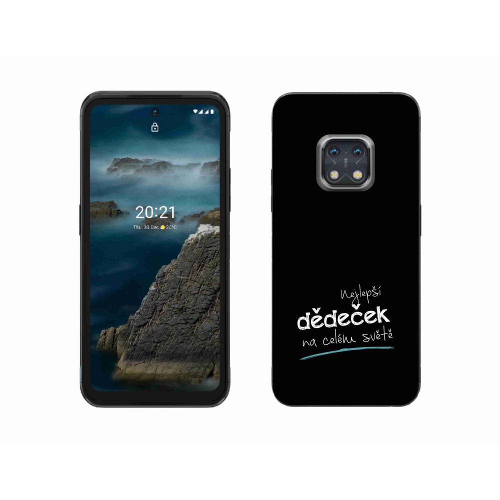 Gélový kryt mmCase na Nokia XR20 - najlepší starý otec 3 čierne pozadie