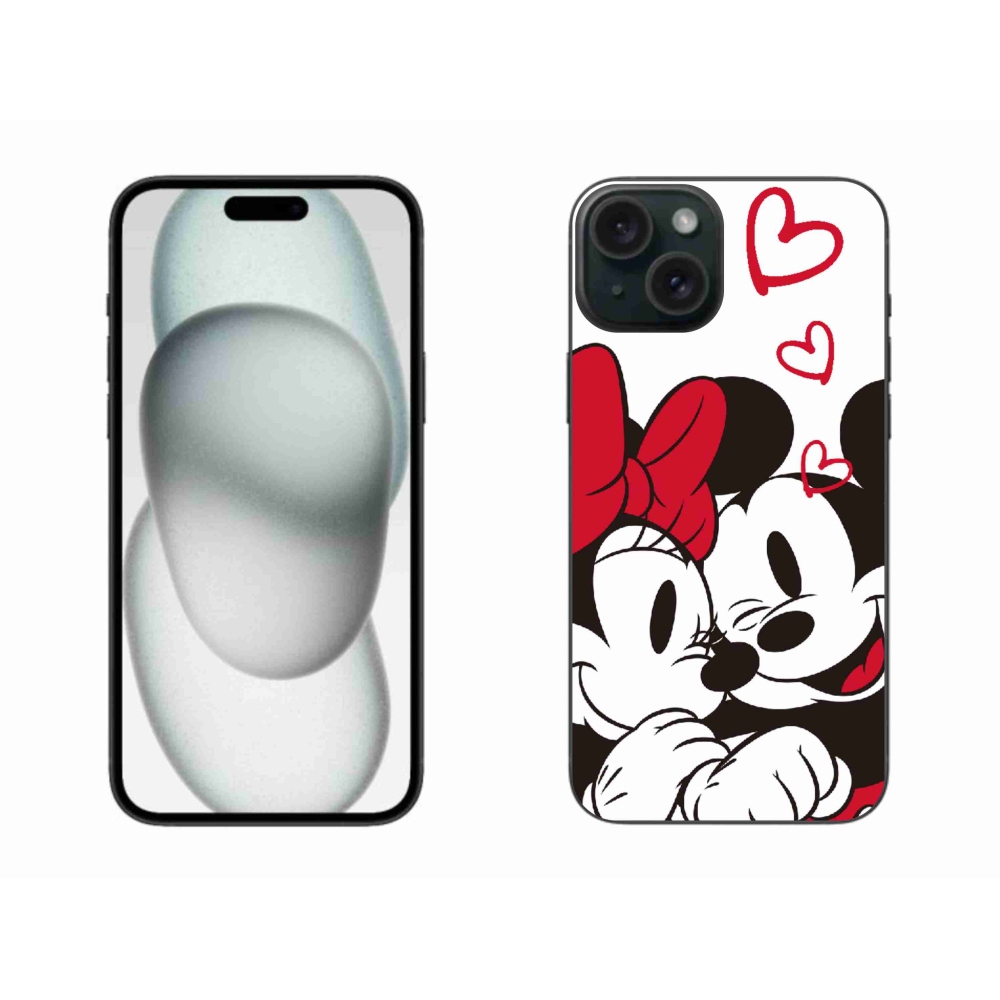 Gélový kryt mmCase na iPhone 15 Plus - minnie a mickey