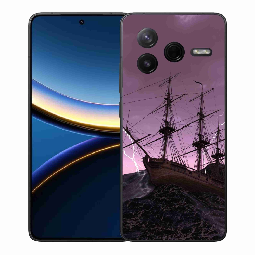 Gélový kryt mmCase na Xiaomi Poco F7 Pro - loď v búrke