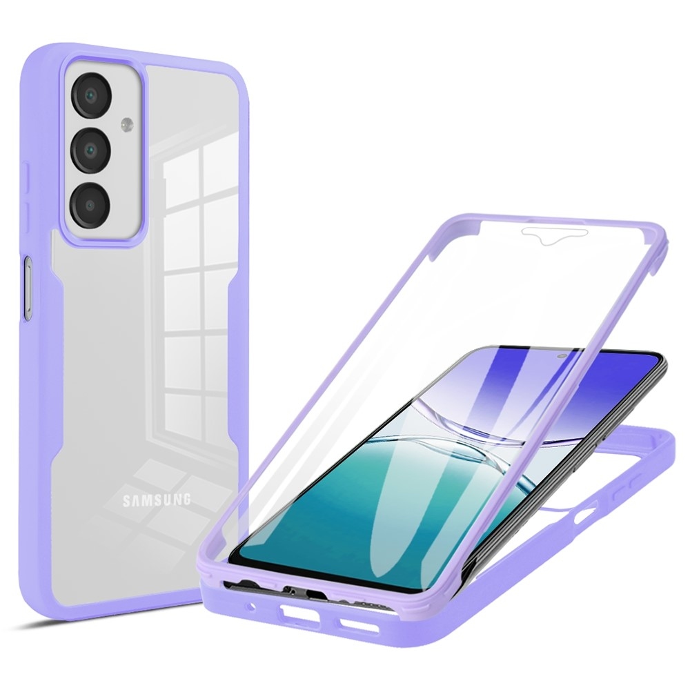 Acryl gélový obal s rámčekom pre ochranou displeja na Samsung Galaxy A16 4G/5G/A17 5G - fialový
