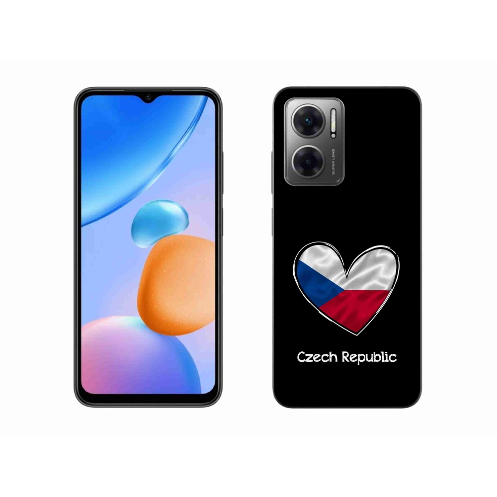 Gélový kryt mmCase na Xiaomi Redmi 10 5G - vlajka srdca čierne pozadie