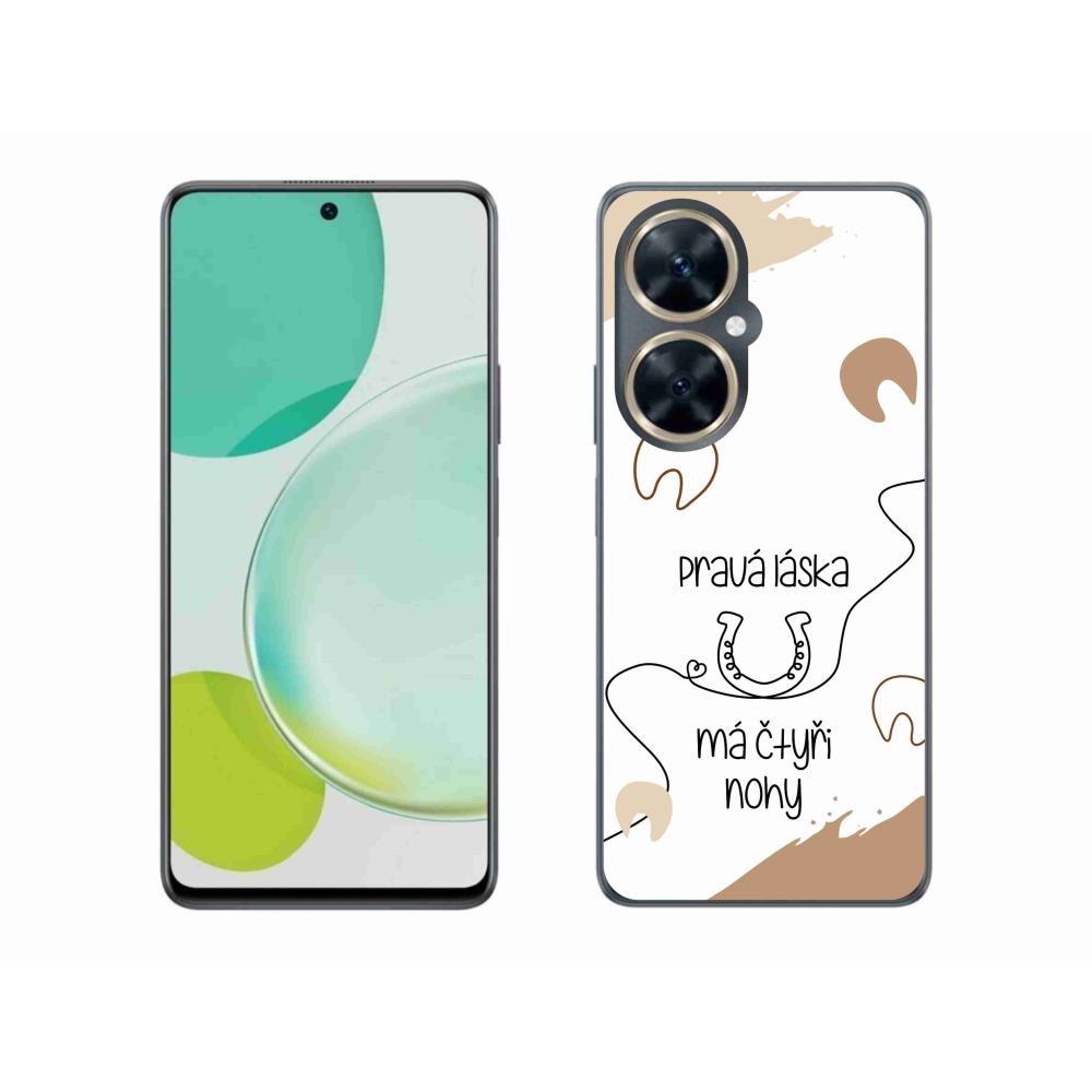 Gélový kryt mmCase na Huawei Nova 11i - konský motív biele pozadie