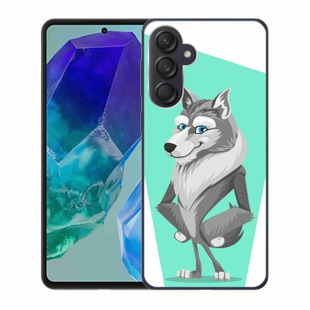Gélový kryt mmCase na Samsung Galaxy M55 5G - kreslený vlk
