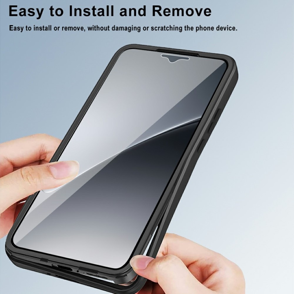 Acryl gélový obal s rámčekom pre ochranou displeja na Xiaomi 15 - čierny