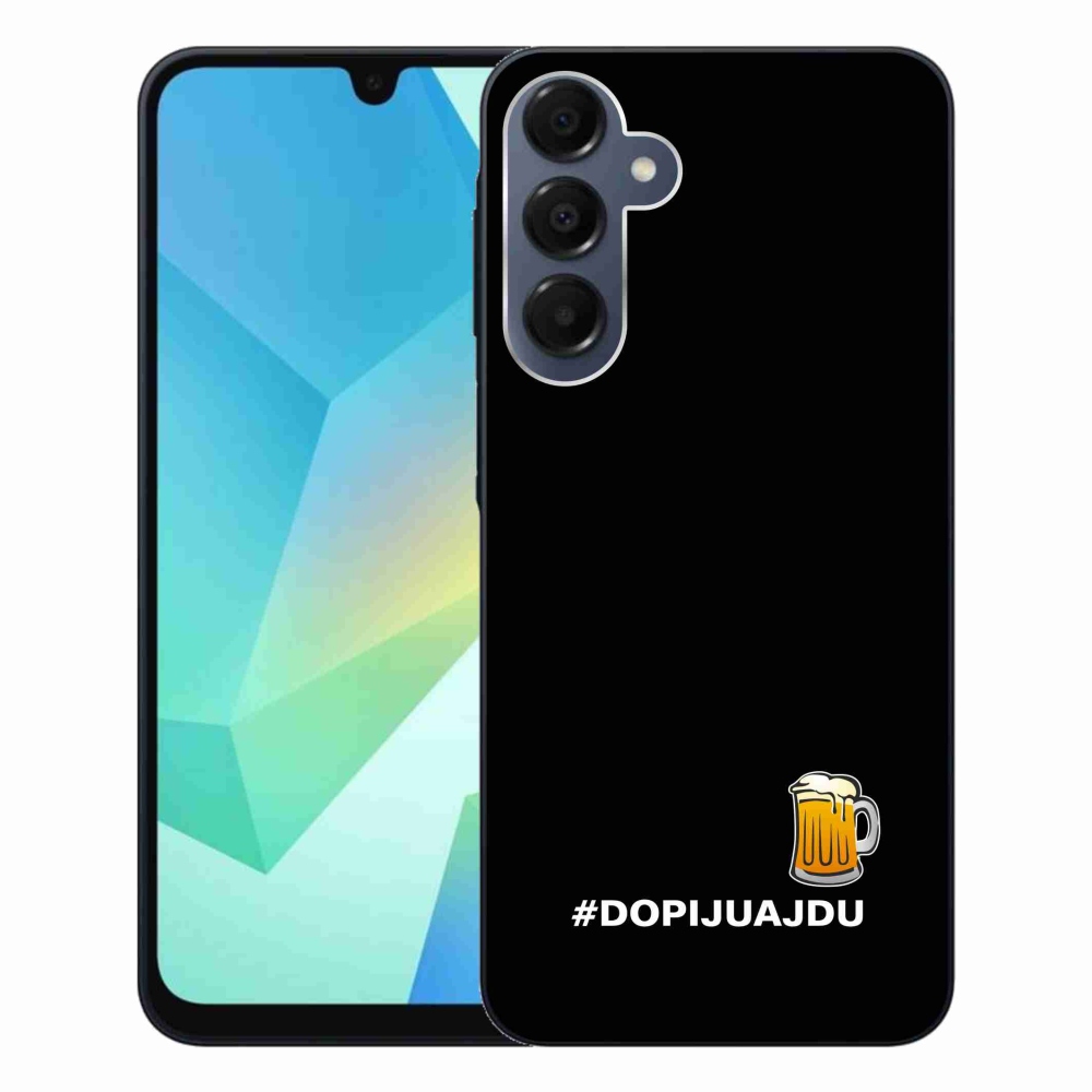 Gélový kryt mmCase na Samsung Galaxy A16 4G/5G - pivný motív 1 čierne pozadie