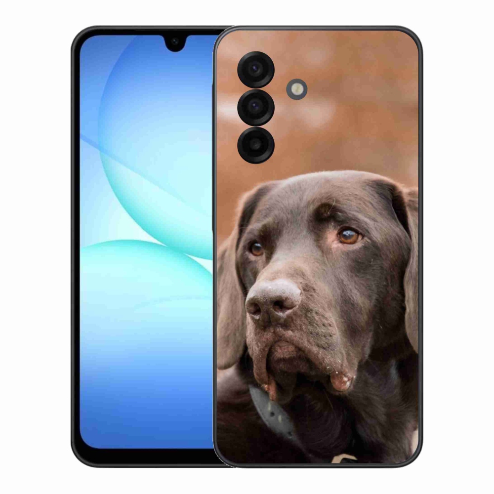 Gélový kryt mmCase na Samsung Galaxy A17 5G - hnedý labrador