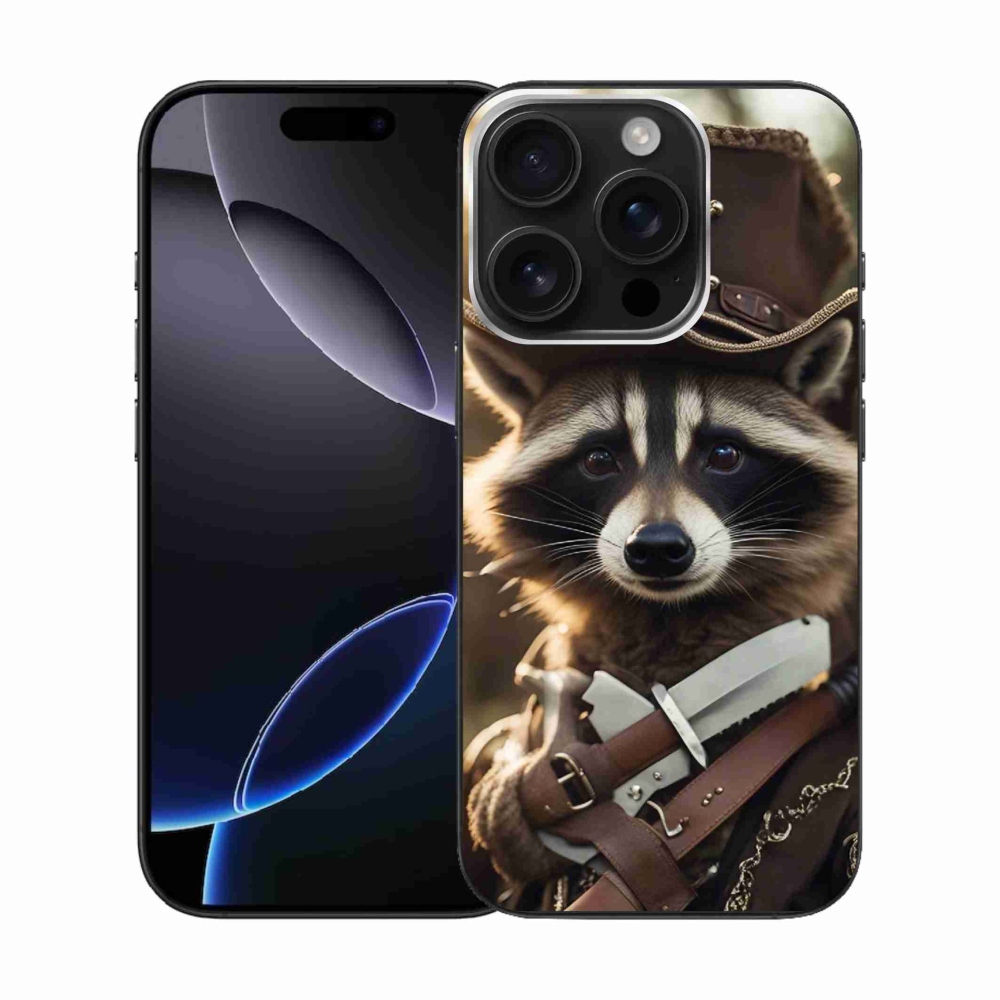 Gélový kryt mmCase na iPhone 16 Pro - mýval v uniforme