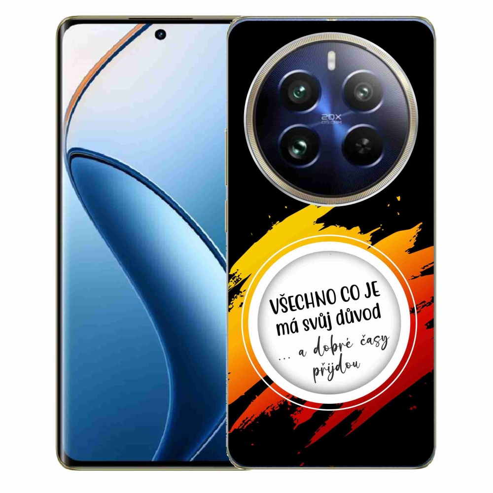 Gélový kryt mmCase na Realme 12 Pro 5G/12 Pro+ 5G - citát 3 čierne pozadie