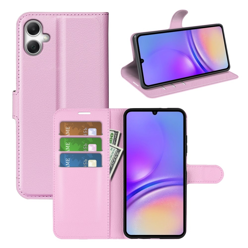 Litchi knižkové púzdro na Samsung Galaxy A07 4G - ružové