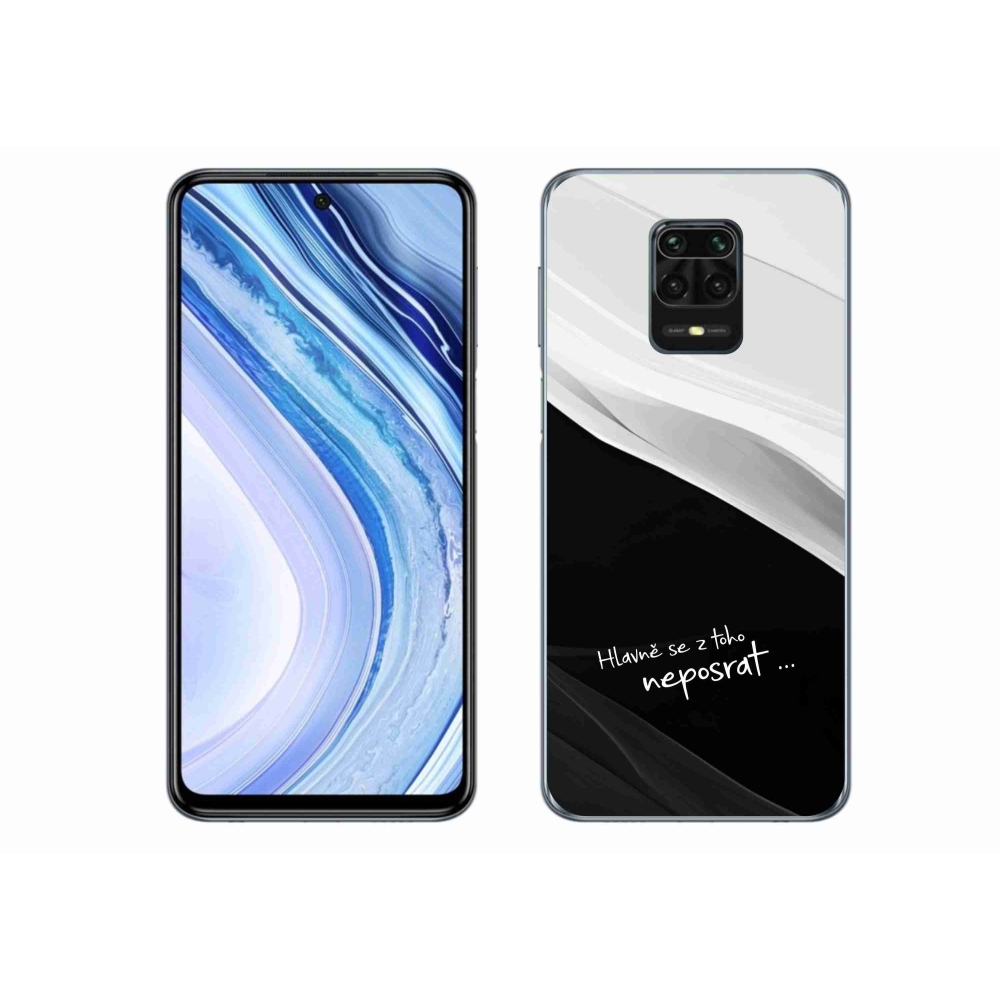 Gélový kryt mmCase na Xiaomi Redmi Note 9 Pro - vtipný text 13 čiernobiele pozadie